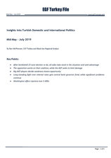 EGF Turkey File, May &mdash; July, 2019